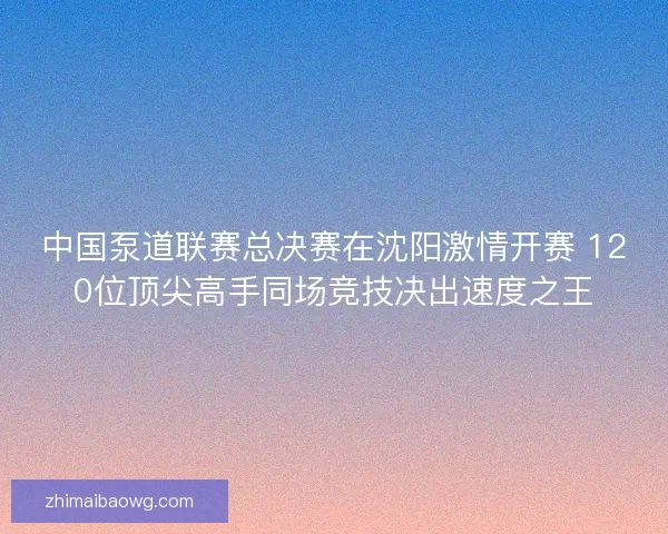 中国泵道联赛总决赛在沈阳激情开赛 120位顶尖高手同场竞技决出速度之王