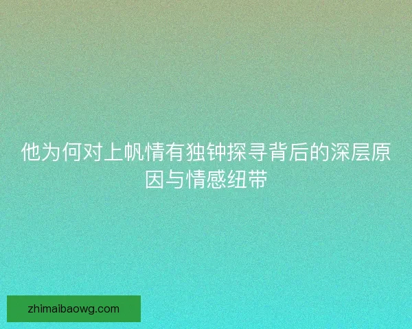 他为何对上帆情有独钟探寻背后的深层原因与情感纽带